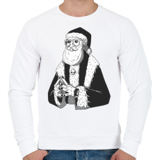 PRINTFASHION Geek Mikulás - Férfi pulóver - Fehér