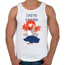 PRINTFASHION Gekkan shoujo nozaki-kun - Chiyo Sakura - Férfi atléta - Fehér atléta, trikó