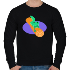 PRINTFASHION gekkó - Férfi pulóver - Fekete