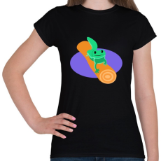 PRINTFASHION gekkó - Női póló - Fekete