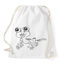 PRINTFASHION Gekkó - Sportzsák, Tornazsák - Fehér tornazsák