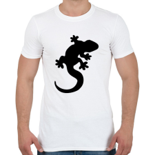 PRINTFASHION Gekkó sziluett - Férfi póló - Fehér férfi póló
