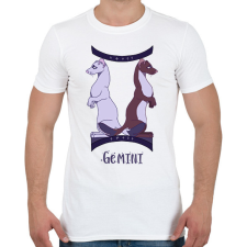 PRINTFASHION Gemini Hermelins - Férfi póló - Fehér férfi póló