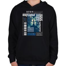 PRINTFASHION Gemini - Streetwear style - Gyerek kapucnis pulóver - Fekete