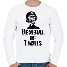 PRINTFASHION general of tanks - Férfi pulóver - Fehér