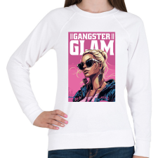 PRINTFASHION Gengszter glam - Női pulóver - Fehér női pulóver, kardigán