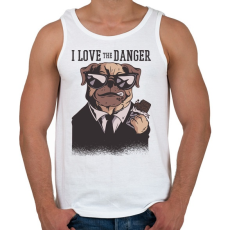 PRINTFASHION Gengszter kutya - Férfi atléta - Fehér