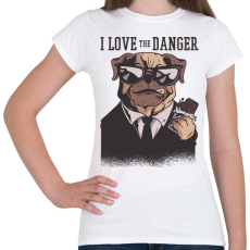 PRINTFASHION Gengszter kutya - Női póló - Fehér