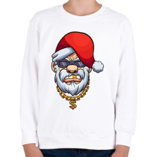 PRINTFASHION Gengszter mikulás - Gyerek pulóver - Fehér gyerek pulóver, kardigán