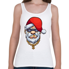 PRINTFASHION Gengszter mikulás - Női atléta - Fehér női trikó
