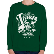 PRINTFASHION Gengszterek - Gyerek pulóver - Sötétzöld