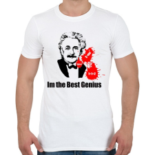 PRINTFASHION genius - Férfi póló - Fehér férfi póló