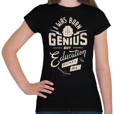 PRINTFASHION Genius - Női póló - Fekete női póló
