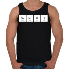 PRINTFASHION GeNiUS (Periódusos rendszer) - Férfi atléta - Fekete atléta, trikó