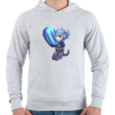 PRINTFASHION Genshin cat Chongyu - Férfi kapucnis pulóver - Sport szürke
