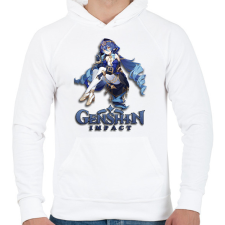 PRINTFASHION Genshin Impact - Férfi kapucnis pulóver - Fehér férfi pulóver, kardigán