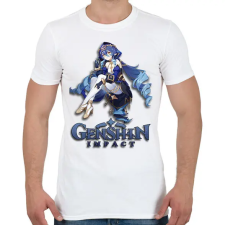 PRINTFASHION Genshin Impact - Férfi póló - Fehér férfi póló
