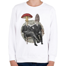 PRINTFASHION Gentleman mushrooms - Gyerek pulóver - Fehér