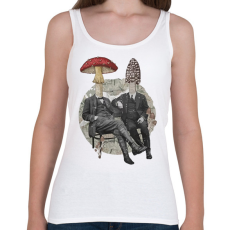 PRINTFASHION Gentleman mushrooms - Női atléta - Fehér