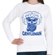 PRINTFASHION Gentleman - Szakállas koponya - Női pulóver - Fehér