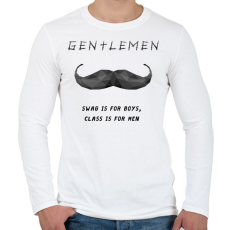 PRINTFASHION Gentlemen - Férfi hosszú ujjú póló - Fehér
