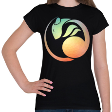 PRINTFASHION Geometrikus patkány - Női póló - Fekete