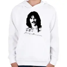 PRINTFASHION George Harrison - Gyerek kapucnis pulóver - Fehér gyerek pulóver, kardigán