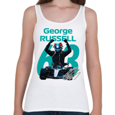 PRINTFASHION George Russell - Női atléta - Fehér női trikó