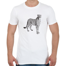 PRINTFASHION Gepárd  - Férfi póló - Fehér férfi póló
