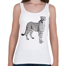 PRINTFASHION Gepárd  - Női atléta - Fehér női trikó
