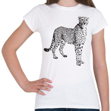 PRINTFASHION Gepárd  - Női póló - Fehér női póló