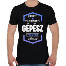 PRINTFASHION Gépész prémium minőség - Férfi póló - Fekete