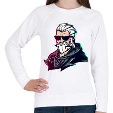 PRINTFASHION Geralt the witcher - Női pulóver - Fehér női pulóver, kardigán