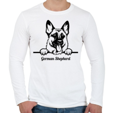 PRINTFASHION German Shepherd - Férfi hosszú ujjú póló - Fehér