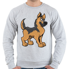 PRINTFASHION German Shepherd - Férfi pulóver - Sport szürke férfi pulóver, kardigán