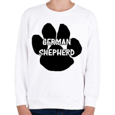 PRINTFASHION German shepherd - Gyerek pulóver - Fehér gyerek póló