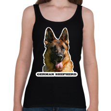 PRINTFASHION German shepherd - Női atléta - Fekete