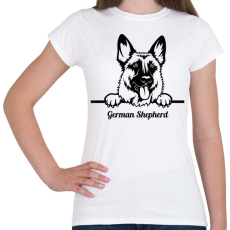 PRINTFASHION German Shepherd - Női póló - Fehér