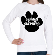 PRINTFASHION German shepherd - Női pulóver - Fehér női pulóver, kardigán
