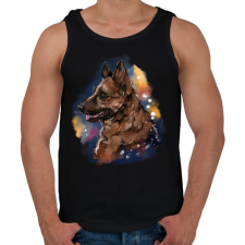 PRINTFASHION german shepherd watercolor - Férfi atléta - Fekete atléta, trikó