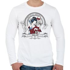 PRINTFASHION Gésa - Férfi hosszú ujjú póló - Fehér