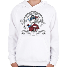 PRINTFASHION Gésa - Gyerek kapucnis pulóver - Fehér