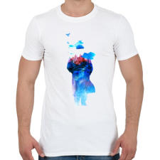 PRINTFASHION Get away - Férfi póló - Fehér férfi póló