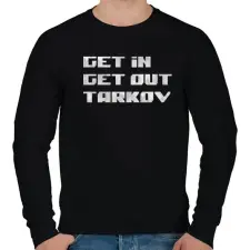 PRINTFASHION Get in Get out Tarkov - Férfi pulóver - Fekete férfi pulóver, kardigán