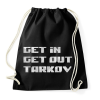 PRINTFASHION Get in Get out Tarkov - Sportzsák, Tornazsák - Fekete