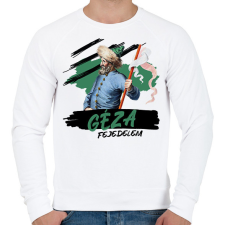 PRINTFASHION Géza fejedelem - Férfi pulóver - Fehér férfi pulóver, kardigán