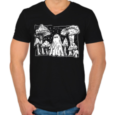 PRINTFASHION Ghost at night - Férfi V-nyakú póló - Fekete