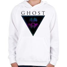 PRINTFASHION Ghost - Gyerek kapucnis pulóver - Fehér gyerek pulóver, kardigán