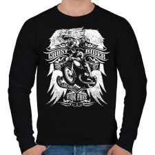 PRINTFASHION Ghost rider - Férfi pulóver - Fekete férfi pulóver, kardigán