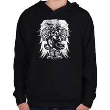 PRINTFASHION Ghost rider - Gyerek kapucnis pulóver - Fekete gyerek pulóver, kardigán